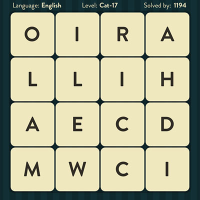  WordBrain Cat 17 | WordBrain Cheats | Cat Answers Level 17 