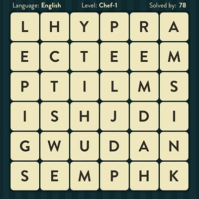  WordBrain Chef 1 | WordBrain Cheats | Chef Answers Level 1 