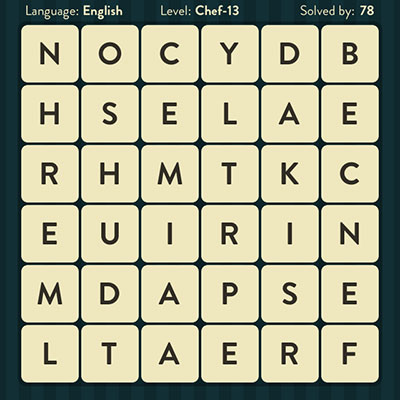  WordBrain Chef 13 | WordBrain Cheats | Chef Answers Level 13 