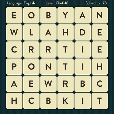  WordBrain Chef 16 | WordBrain Cheats | Chef Answers Level 16 