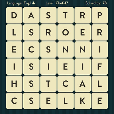  WordBrain Chef 17 | WordBrain Cheats | Chef Answers Level 17 