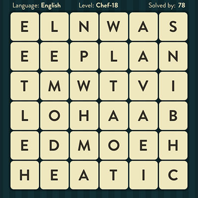  WordBrain Chef 18 | WordBrain Cheats | Chef Answers Level 18 