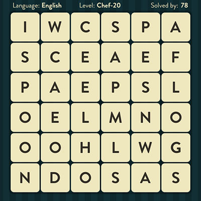  WordBrain Chef 20 | WordBrain Cheats | Chef Answers Level 20 