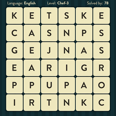  WordBrain Chef 3 | WordBrain Cheats | Chef Answers Level 3 