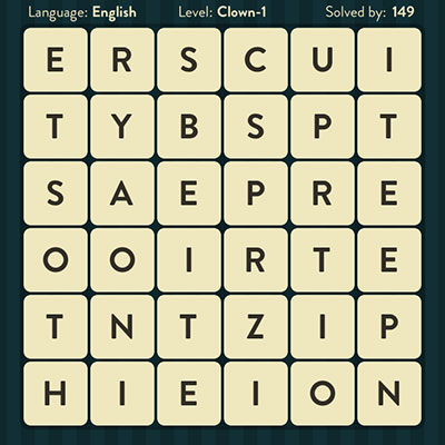  WordBrain Clown 1 | WordBrain Cheats | Clown Answers Level 1 