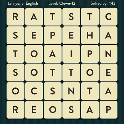  WordBrain Clown 12 | WordBrain Cheats | Clown Answers Level 12 
