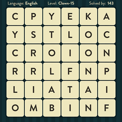  WordBrain Clown 15 | WordBrain Cheats | Clown Answers Level 15 