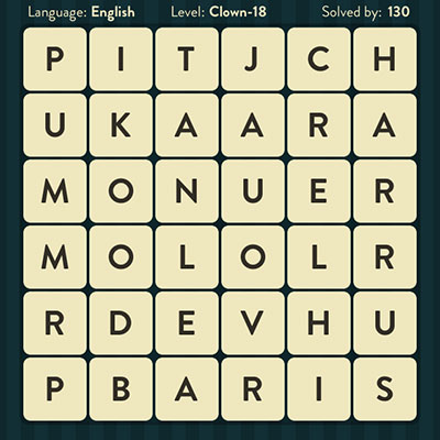 WordBrain Clown 18 | WordBrain Cheats | Clown Answers Level 18 