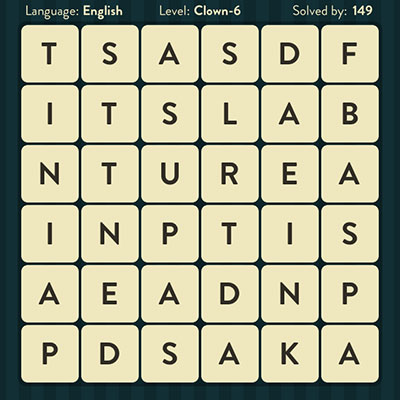  WordBrain Clown 6 | WordBrain Cheats | Clown Answers Level 6 