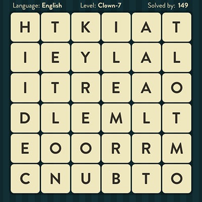  WordBrain Clown 7 | WordBrain Cheats | Clown Answers Level 7 