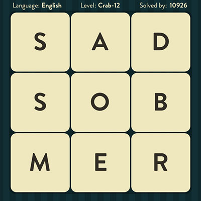  WordBrain Crab 12 | WordBrain Cheats | Crab Answers Level 12 