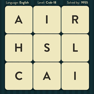  WordBrain Crab 18 | WordBrain Cheats | Crab Answers Level 18 