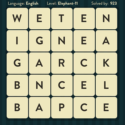  WordBrain Elephant 11 | WordBrain Cheats | Elephant Answers Level 11 