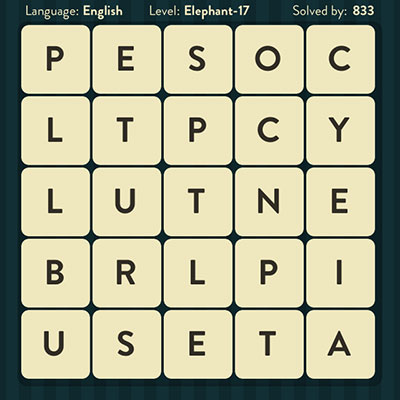 WordBrain Elephant 17 | WordBrain Cheats | Elephant Answers Level 17 