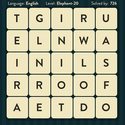  WordBrain Elephant 20 | WordBrain Cheats | Elephant Answers Level 20 