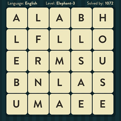  WordBrain Elephant 3 | WordBrain Cheats | Elephant Answers Level 3 
