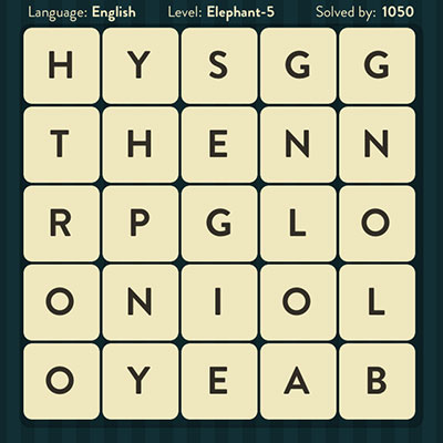  WordBrain Elephant 5 | WordBrain Cheats | Elephant Answers Level 5 