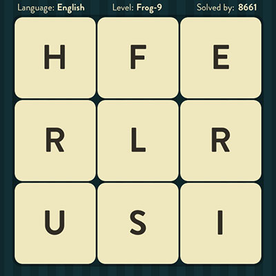  WordBrain Frog 9 | WordBrain Cheats | Frog Answers Level 9 