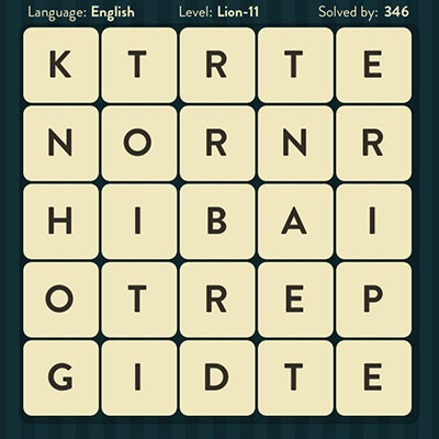  WordBrain Lion 11 | WordBrain Cheats | Lion Answers Level 11 