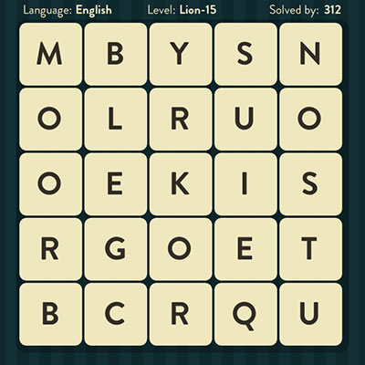  WordBrain Lion 15 | WordBrain Cheats | Lion Answers Level 15 