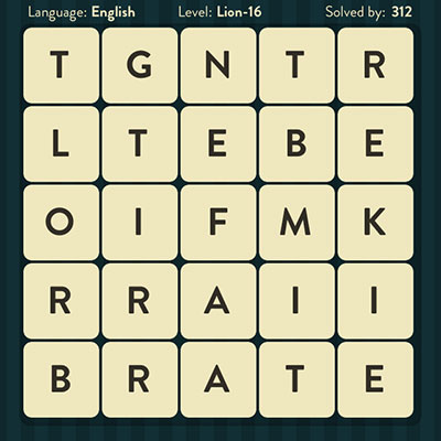  WordBrain Lion 16 | WordBrain Cheats | Lion Answers Level 16 