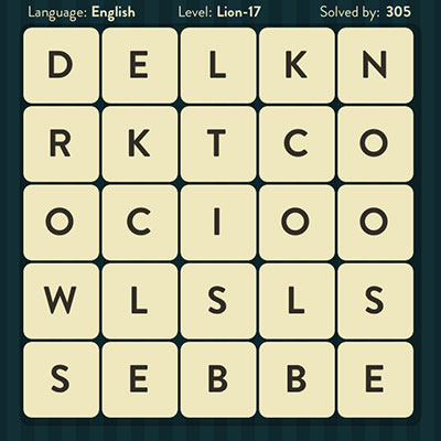  WordBrain Lion 17 | WordBrain Cheats | Lion Answers Level 17 