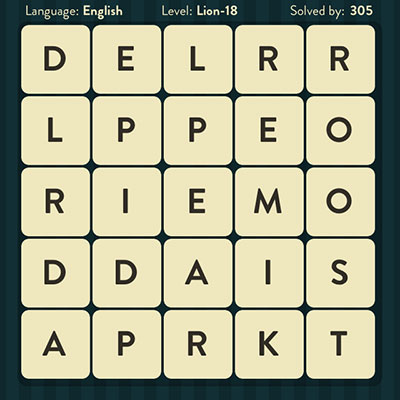 WordBrain Lion 18 | WordBrain Cheats | Lion Answers Level 18 