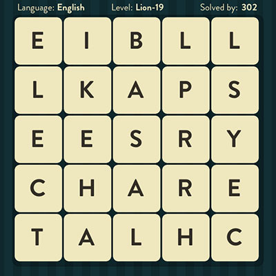  WordBrain Lion 19 | WordBrain Cheats | Lion Answers Level 19 