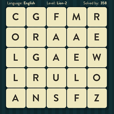  WordBrain Lion 2 | WordBrain Cheats | Lion Answers Level 2 