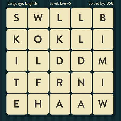  WordBrain Lion 5 | WordBrain Cheats | Lion Answers Level 5 