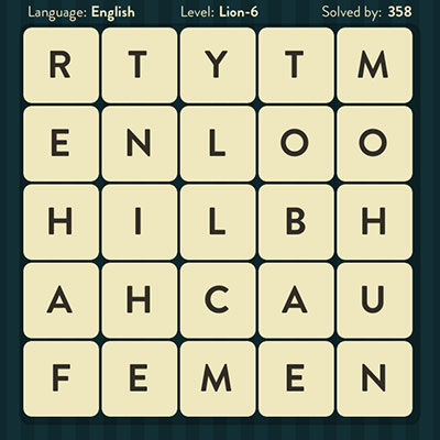  WordBrain Lion 6 | WordBrain Cheats | Lion Answers Level 6 