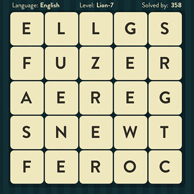  WordBrain Lion 7 | WordBrain Cheats | Lion Answers Level 7 