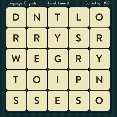  WordBrain Lion 8 | WordBrain Cheats | Lion Answers Level 8 