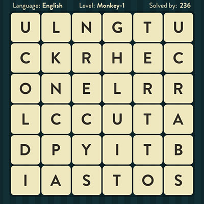  WordBrain Monkey 1 | WordBrain Cheats | Monkey Answers Level 1 