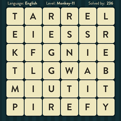  WordBrain Monkey 11 | WordBrain Cheats | Monkey Answers Level 11 