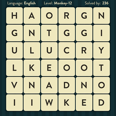  WordBrain Monkey 12 | WordBrain Cheats | Monkey Answers Level 12 