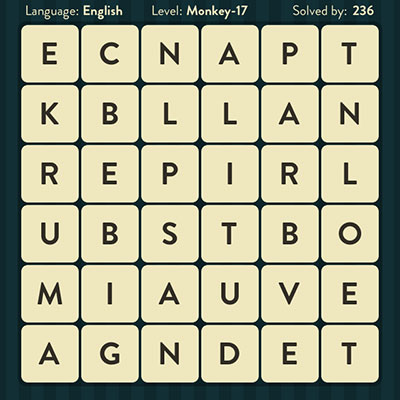  WordBrain Monkey 17 | WordBrain Cheats | Monkey Answers Level 17 