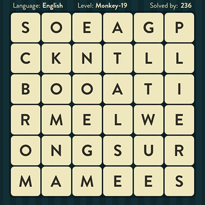  WordBrain Monkey 19 | WordBrain Cheats | Monkey Answers Level 19 