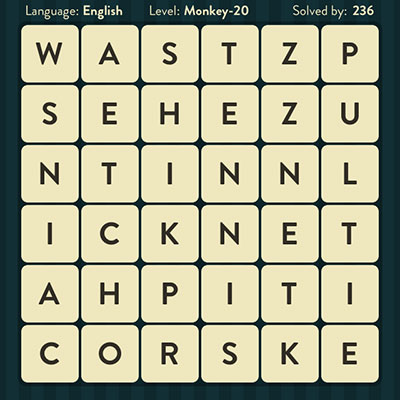  WordBrain Monkey 20 | WordBrain Cheats | Monkey Answers Level 20 