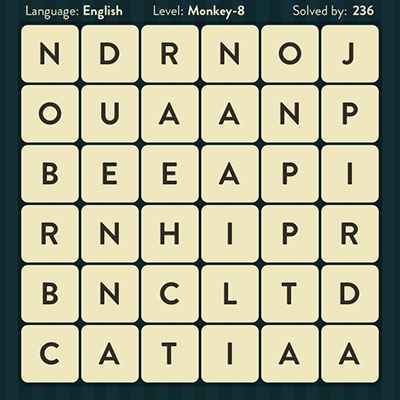 WordBrain Monkey 8 | WordBrain Cheats | Monkey Answers Level 8 