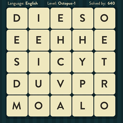  WordBrain Octopus 1 | WordBrain Cheats | Octopus Answers Level 1 