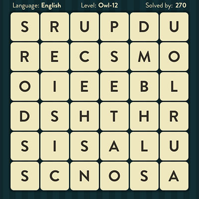  WordBrain Owl 12 | WordBrain Cheats | Owl Answers Level 12 
