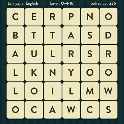  WordBrain Owl 16 | WordBrain Cheats | Owl Answers Level 16 