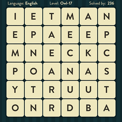  WordBrain Owl 17 | WordBrain Cheats | Owl Answers Level 17 
