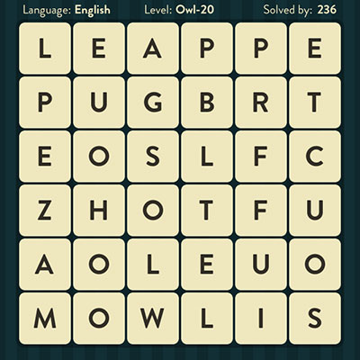  WordBrain Owl 20 | WordBrain Cheats | Owl Answers Level 20 