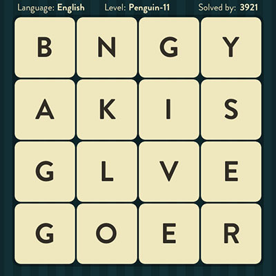  WordBrain Penguin 11 | WordBrain Cheats | Penguin Answers Level 11 