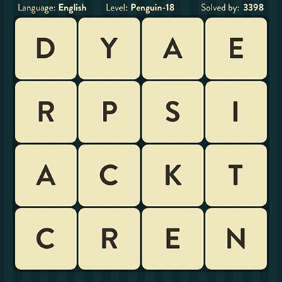  WordBrain Penguin 18 | WordBrain Cheats | Penguin Answers Level 18 