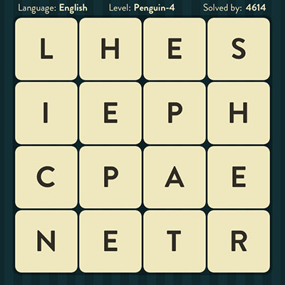  WordBrain Penguin 4 | WordBrain Cheats | Penguin Answers Level 4 