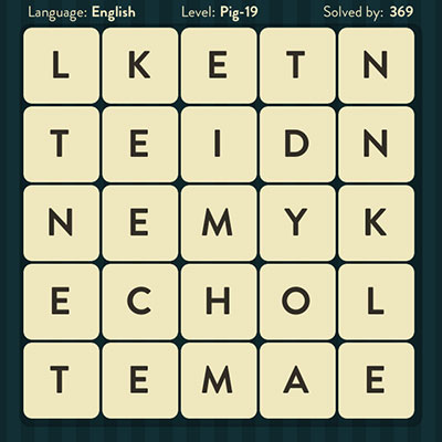  WordBrain Pig 19 | WordBrain Cheats | Pig Answers Level 19 
