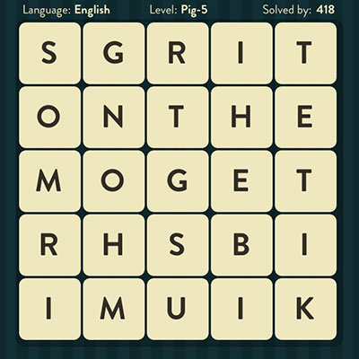  WordBrain Pig 5 | WordBrain Cheats | Pig Answers Level 5 